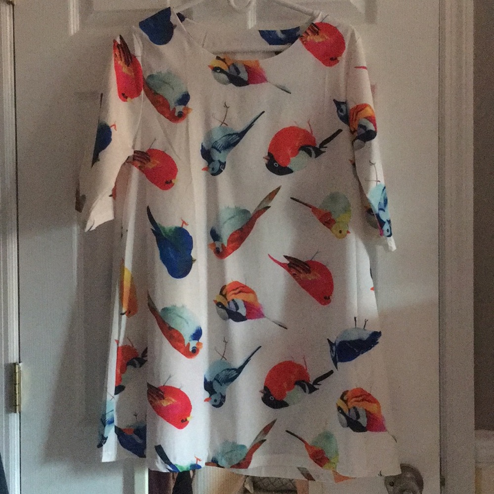 Bird pattern tunic